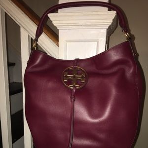 NWT Auth Tory Burch Port Metal Miller Hobo